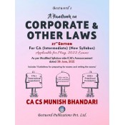 Munish Bhandari's A Handbook on Corporate & Other Laws for CA Intermediate May 2022 Exam [New Syllabus] by Bestword Publications